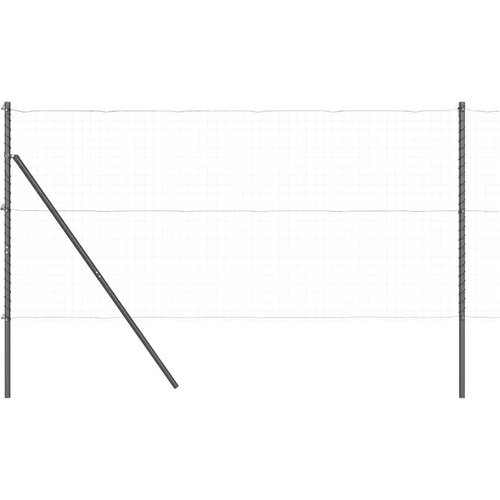 VidaXL Postovi za ograde 52 kom Grey &amp;Oslash;32 mm 210 cm Galvanizirani čelik Slike