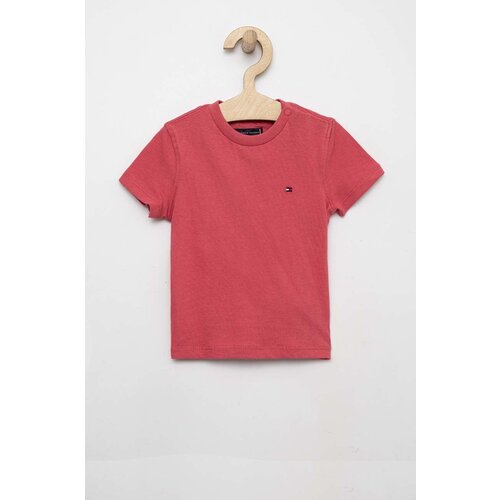 Tommy Hilfiger Otro&amp;scaron;ka bombažna kratka majica roza barva Slike
