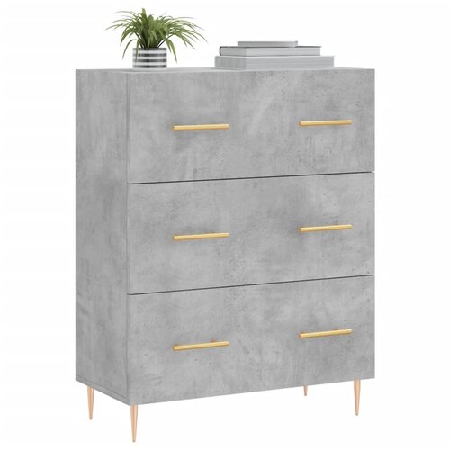  Komoda siva boja betona 69,5x34x90 cm od konstruiranog drva Slike