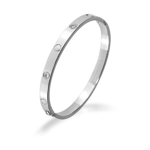 Ženska narukvica pierre ricaud cuff srebrna sa belim swarovski kristalima od hirurškog Čelika ( pr112.5wz ) Slike