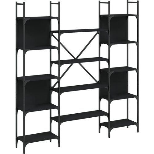 Maison Chic Knjižna omara - Knjižna polica - Knjižni regal črna 155,5x24x166,5 cm inženirski les, (21723112) Slike