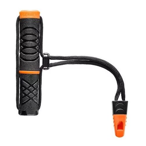 Gerber FIRE STARTER EMERGENCY WHISTLE Fotelja s zviždukom, crna, veličina Slike