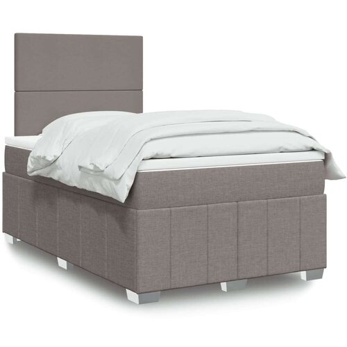vidaXL Krevet s oprugama i madracem smeđesivi 120 x 190 cm od tkanine Cijene