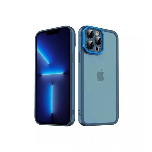  futrola clear sa niklovanom kamerom za samsung A145 galaxy A14 4G / 5G plava Slike