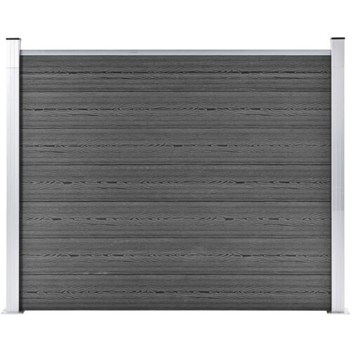  Panel za ogradu WPC 180 x 146 cm crni Slike