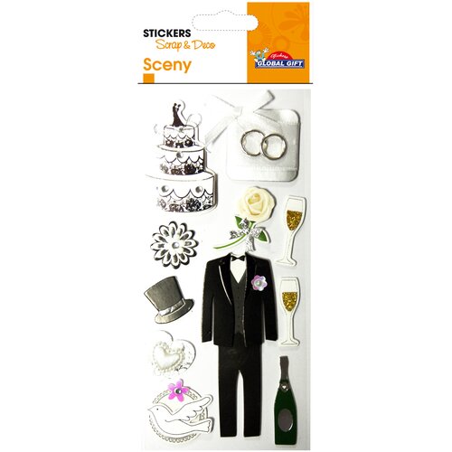 Grupo RELIEF POROČNE NALEPKE SCENY SCRAP & DECO, (20862821) Cene