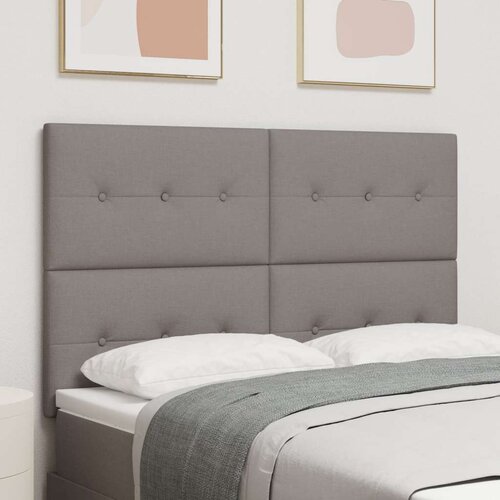  Vzglavje s gumbi, pre&amp;scaron;ito, taupe, 160 cm, tkanina, (22052814) Slike