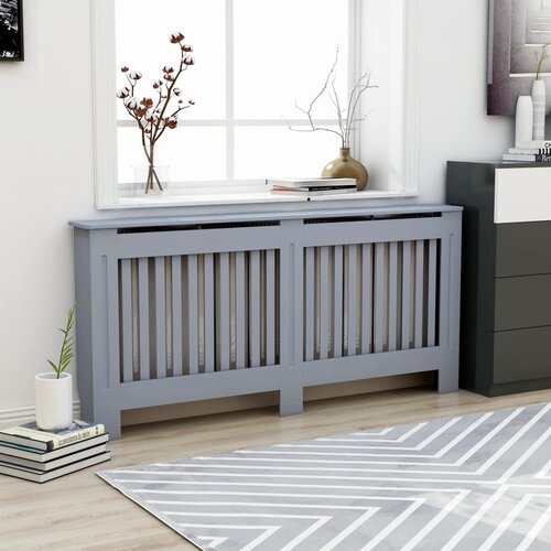 VidaXL pokrov za radijator antracit 172 x 19 x 81 cm mdf Slike