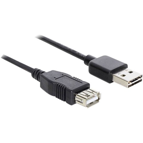Delock USB 2.0 kabel [1x moški konektor USB 2.0 tipa A - 1x ženski konektor USB 2.0 tipa A] 1 m črna primeren za obojestranski priključek , pozlačeni, (20416069) Cene