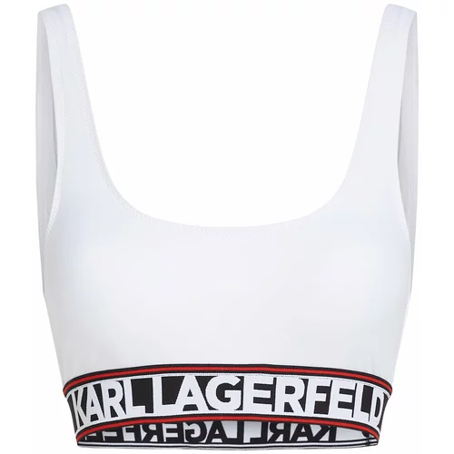 Karl Lagerfeld Bikini gornji dio 'Elongated' crvena / crna / bijela