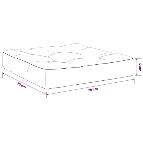  Jastučić za sjedalo od 1 dijela VIANEN 100% poliester Siva - Siva 70 x 70 x 12 cm 1 Slike