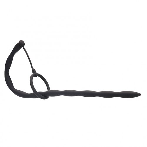 Ouch! Silicone Plug & Cock Ring Set Urethral Sounding Black Cijene