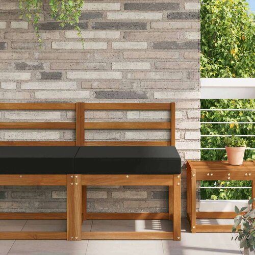  Zunanja blazina za kavč Črna 60 x 60 x 8 cm Poliester, (5000202263) Slike