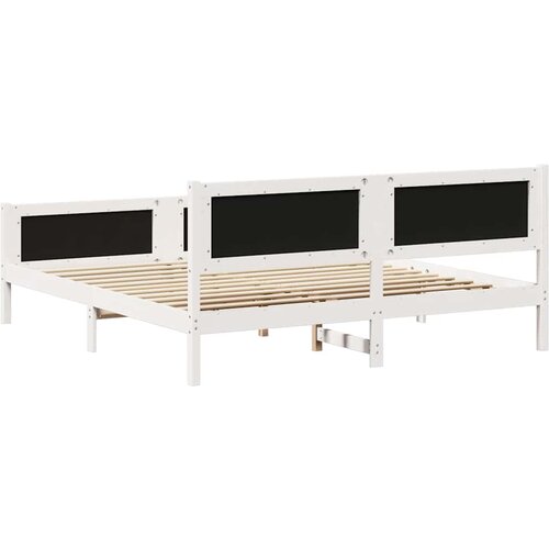  Krevetna konstrukcija s uzglavljem Svijetlo siva 160 x 200 cm Bijela Slike