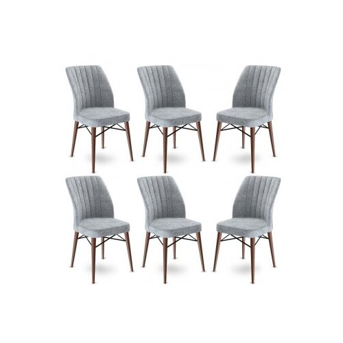 Hanah home Set 6 trpezarijskih stolica Flex Sivo-Smeđa Cijene