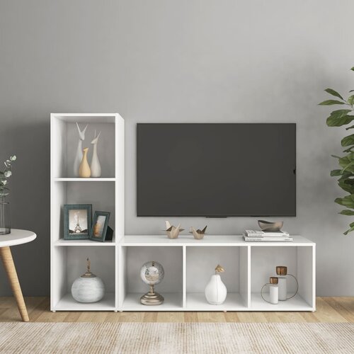 VidaXL TV ormarići 2 kom bijeli 107 x 35 x 37 cm od iverice Slike