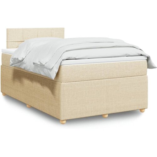 vidaXL Krevet s oprugama i madracem krem 120 x 200 cm od tkanine Cijene