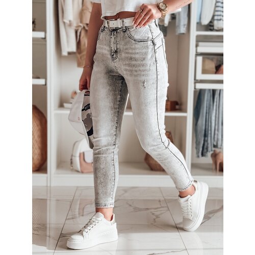 DStreet Spodnie damskie slim fit jeansowe SKINNEX szare Slike