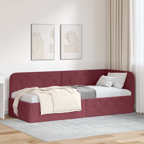  Kutni okvir kreveta Vinska crvena 80 x 200 cm tkanina Cijene