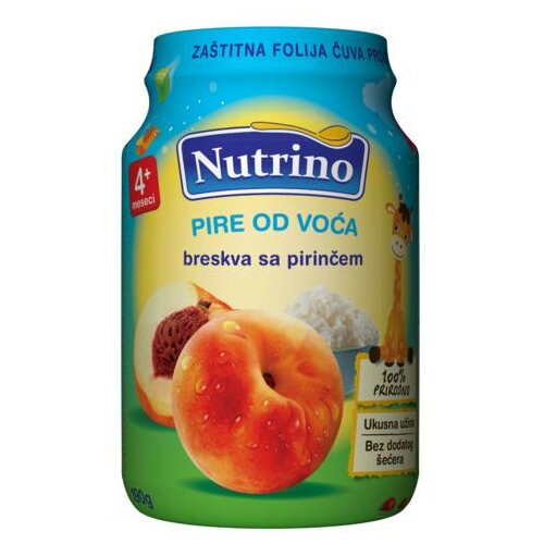 Nutrino pire od voća 4+ breskva sa pirinčem 190g Cene