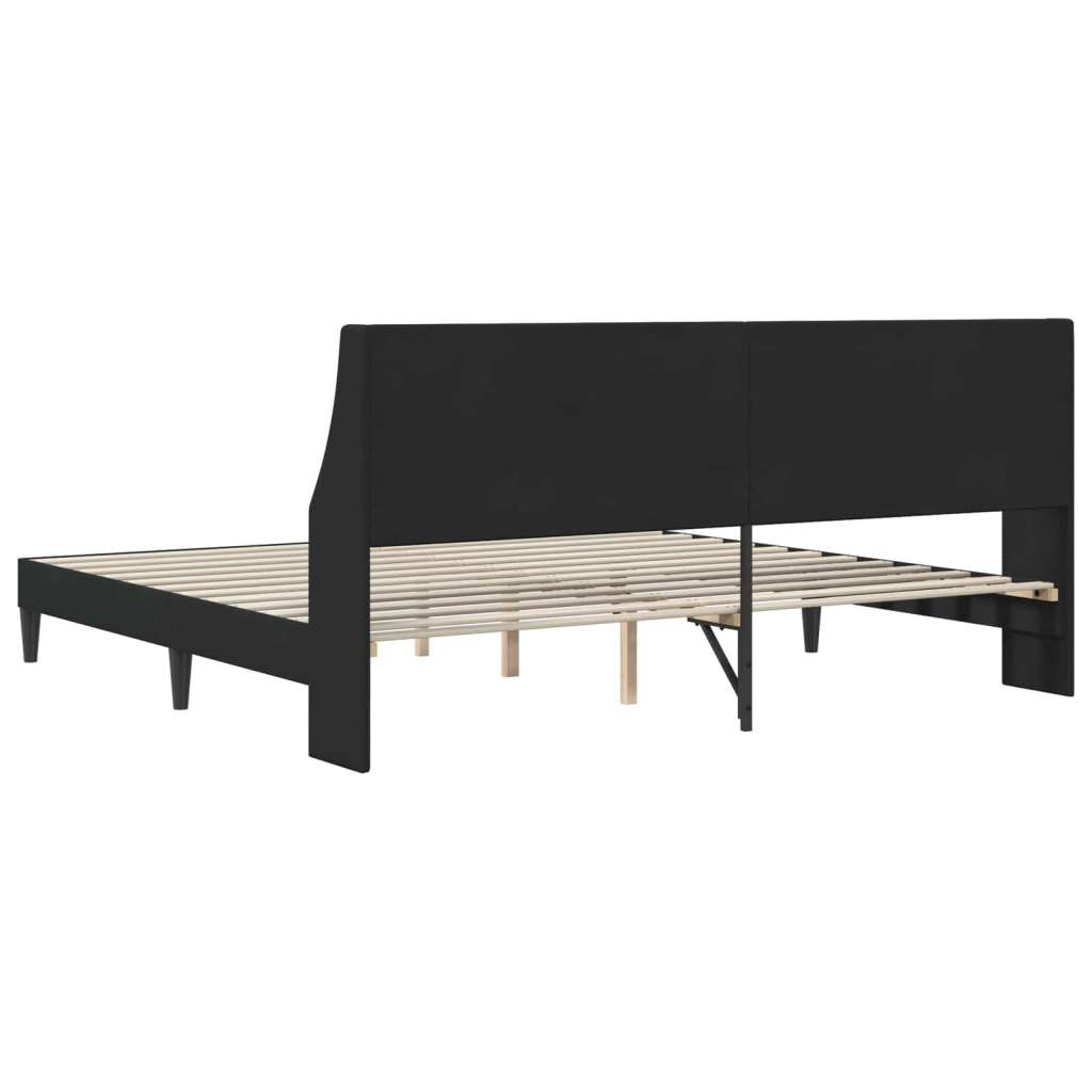  Okvir za krevet s uzglavljem Crna 200 x 200 cm Bar&amp;scaron;un - Crna 200 x 200 cm Slike