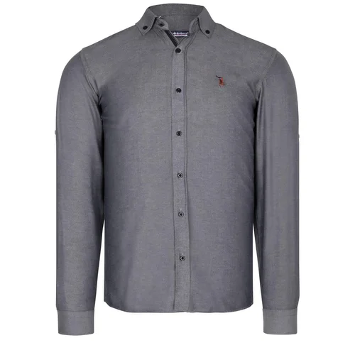 Dewberry G674 MENS SHIRT-PLAIN SMOKED