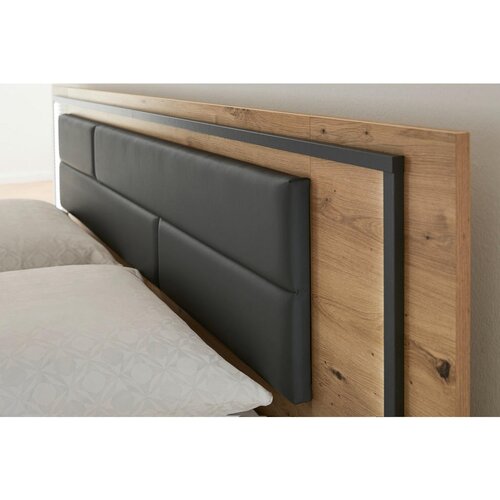 Rauch M&amp;ouml;bel POSTELJNA GARNITURA 180 cm x 200 cm , tekstil, leseni material siva, hrast artisan Slike