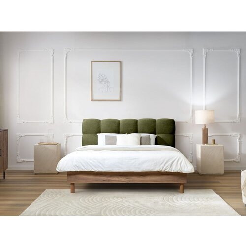 Bobochic Paris Zelena oblazinjena zakonska postelja z letvenim dnom 180x200 cm Kumo &amp;ndash; Slike