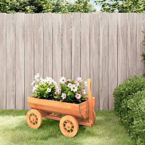 VidaXL Ukrasna kolica 70 x 43 x 54 cm od masivne jelovine Slike