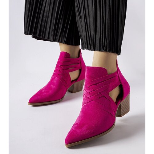 Gemre Pink block-heeled ankle boots Quraishi Slike
