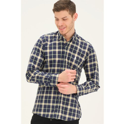 Dewberry G742 MEN'S SHIRT-LACİVERT- YELLOW Cene