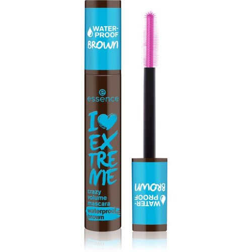 Essence I love extreme crazy volume vodootporna smeđa maskara 01 Cozy Brown Cene