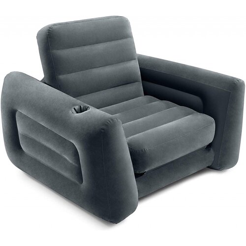 Intex fotelja na razvlačenje 117 x 224 x 66 cm tamnosiva Slike