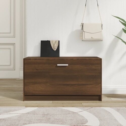 vidaXL Klupa za cipele Smeđi hrast 80 x 24 x 45 cm konstruirano drvo Cijene
