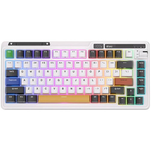 Royal kludge kzzi K75 pro rgb moment switch bežična mehanička tipkovnica crno-bijela, uk layout Cijene