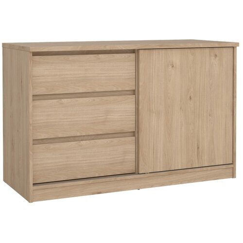 Tvilum Komoda v hrastovem dekorju z drsnimi vrati v naravni barvi 119x76x50 cm Naia &amp;ndash; Slike