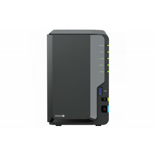 Synology DS224+,Tower, 2-bays 3.5'' SATA HDD/SSD, CPU Intel Celeron J4125 4-core (4-thread) 2.0 GHz, burst up to 2.7 GHz; 2GB DDR4 (expandable up to 6 GB) ; 2 x RJ-45 1GbE LAN Ports; 2x USB 3.2 Gen 1; 1.3 kg; 2yr warranty Cene