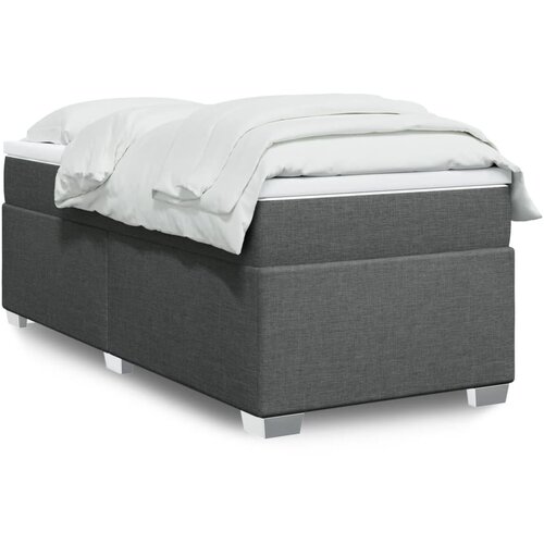 Maison Chic Box spring postelja - Vzmetna postelja z vzmetnico temno siva 90x190 cm blago SL3857, (21901734) Cene
