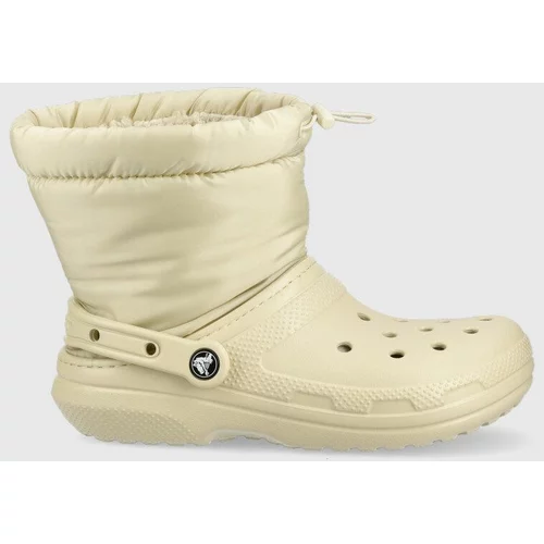Crocs Snežke Classic Lined Neo Puff Boot bež barva