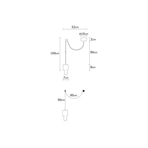Opviq Xanthos - N-858 Black Chandelier Slike