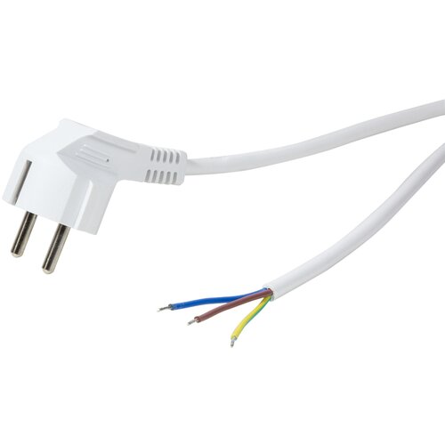 Logilink tok priključni kabel [1x kotni varnostni mo&scaron;ki konektor - 1x prosti konec] 1.50 m bela, (20430021) Cene