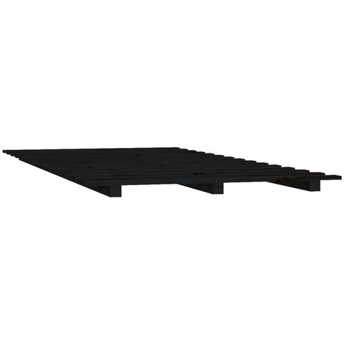  Za krevet crni 90 x 200 cm od masivne borovine Slike