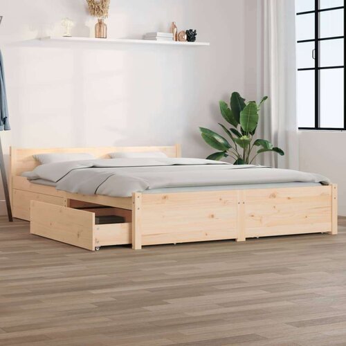  Posteljni okvir s predali 150x200 cm 5FT, (20645547) Slike