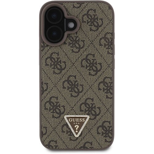 Guess Ohi&scaron;je za iPhone 16 Edition 4G Strass Triangle Metallic z naramnico, Rjava, (21749365) Cene