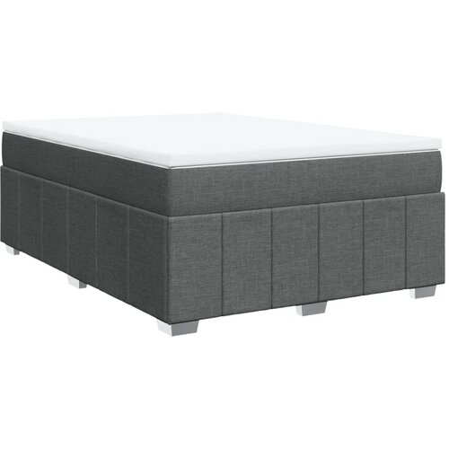 Maison Chic Box spring posteljni - Vzmetna postelja z vzmetnico temno siv 140x190 cm blago SL11696, (21905781) Cene