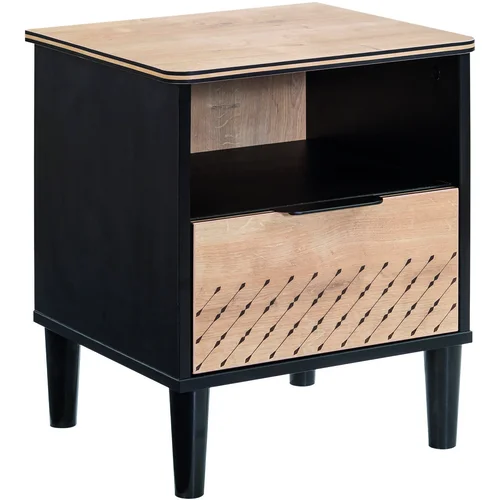 Hanah home Black Nightstand nočna omarica, (20862862)