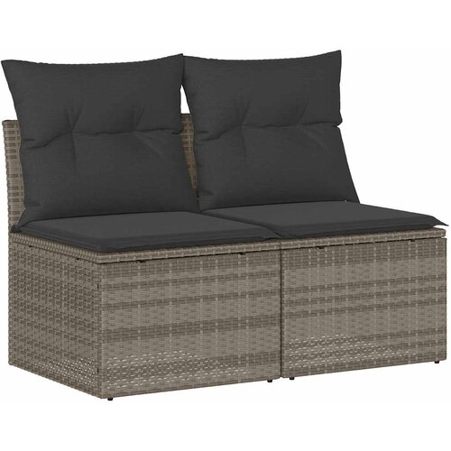 Maison Chic Seti vrtnega pohi&scaron;tva - Vrtna garnitura - Vrtni pohi&scaron;tvo set z blazinami 2-delna siv ratan/akacija, (21807297) Cene