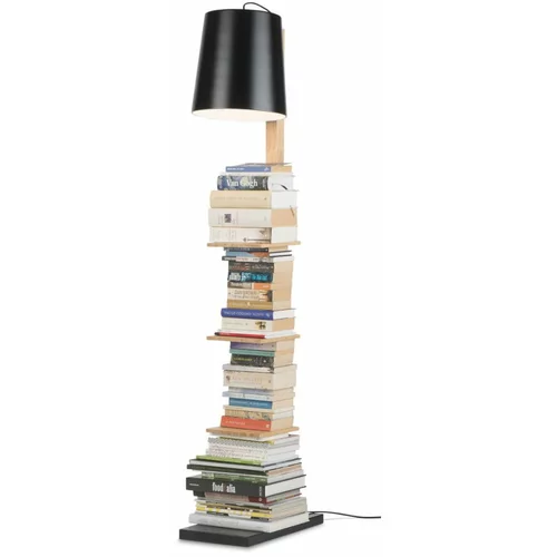 Citylights samostojeća svjetiljka s crnim sjenilom i policama Cambridge, visina 168 cm