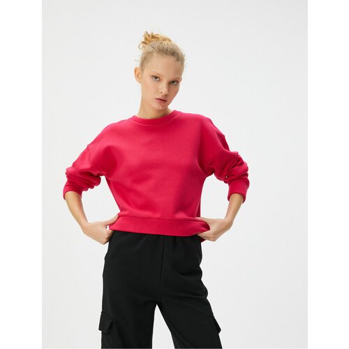 Koton Basic Sports Raised Sweatshirt Comfy Fit Cotton-Mixed Crew Neck Slike