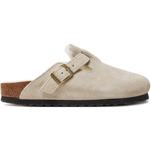 Birkenstock Boston Shearling LEVE Antique White LAF Bež Cijene